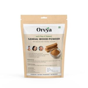 Orvya Sandal Wood Powder, 100% Pure & Natural, For Glowing Skin & D-Tan Face Pack